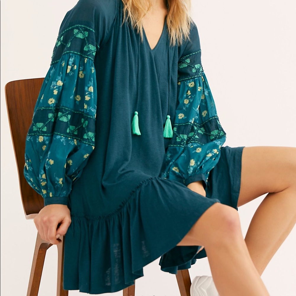 FREE PEOPLE Mix It Up Tunic Mini Dress